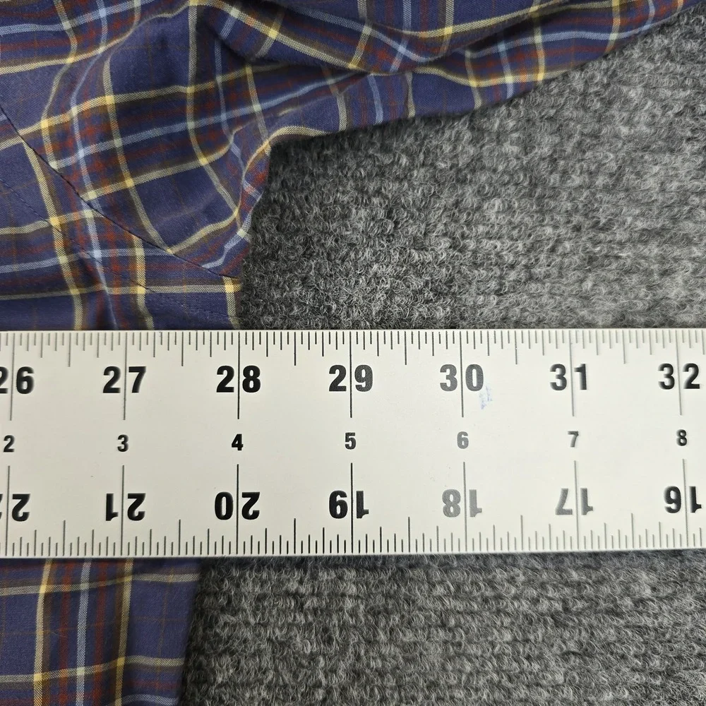 Vintage Façonnable Button-Down Shirt XL Plaid Made in‎ Malaysia 100% Cotton - Picture 7 of 9
